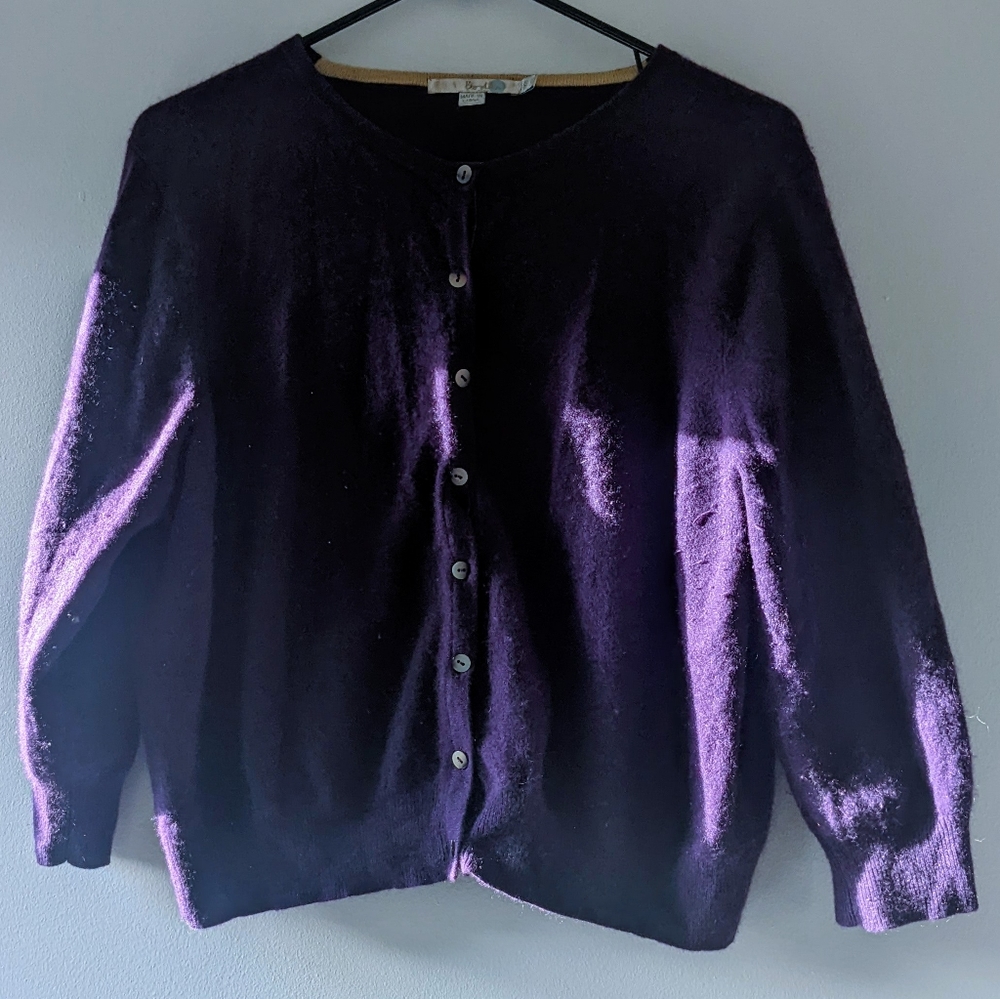 Purple cashmere cardigan